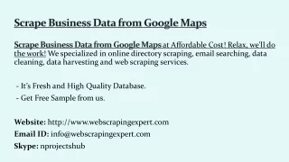 scrape business data from google maps