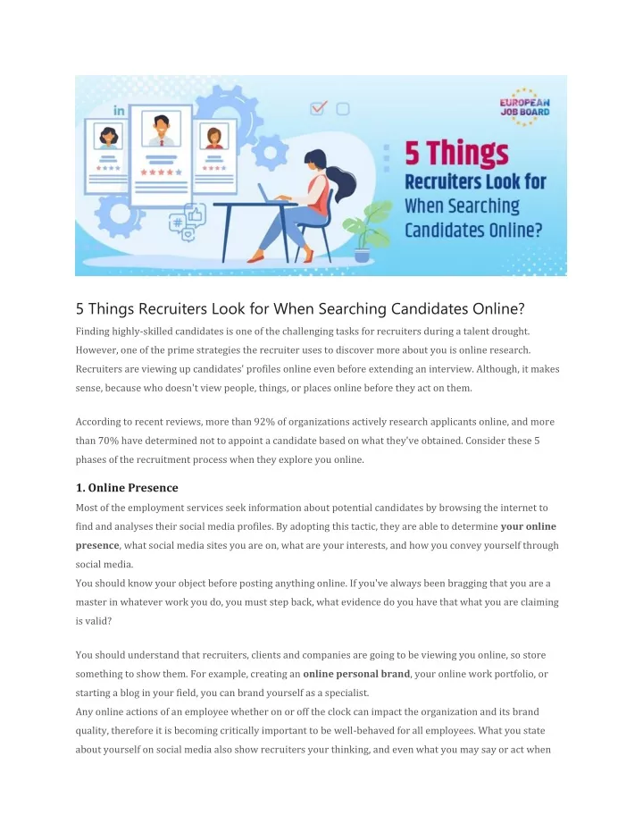 5 things recruiters look for when searching