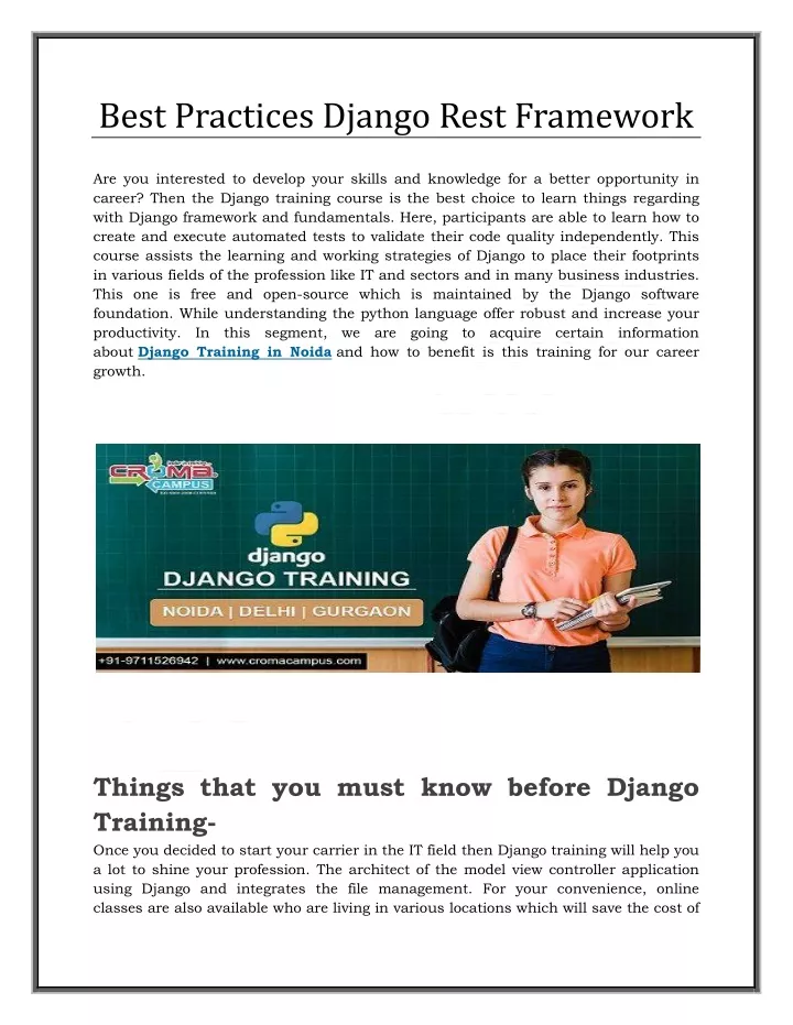 best practices django rest framework