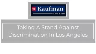 taking a stand against discrimination
