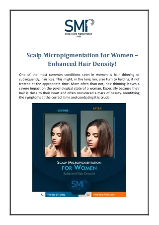 Scalp Micropigmentation for Women – Enhanced Hair Density!