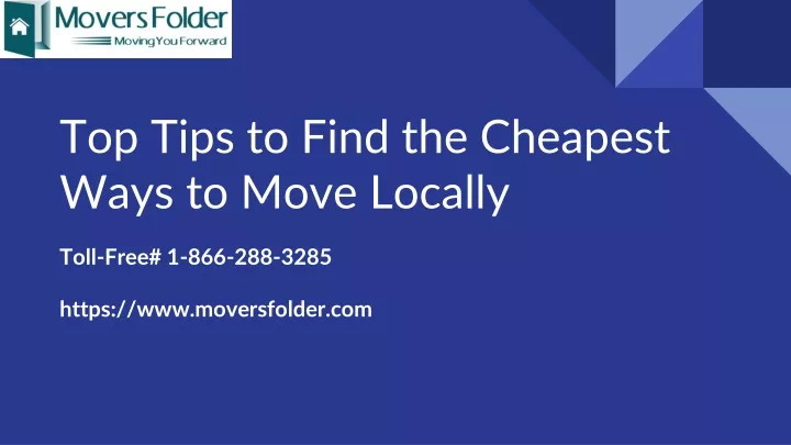 top tips to find the cheapest ways to move locally