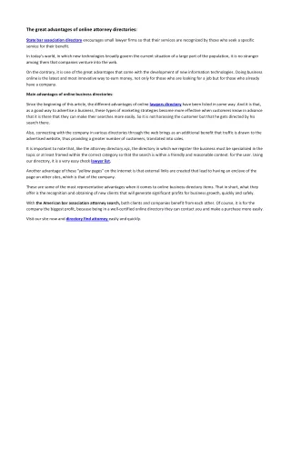 the great advantages of online attorney