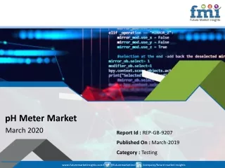 pH Meter Market to reach US$ 2 billion by 2027