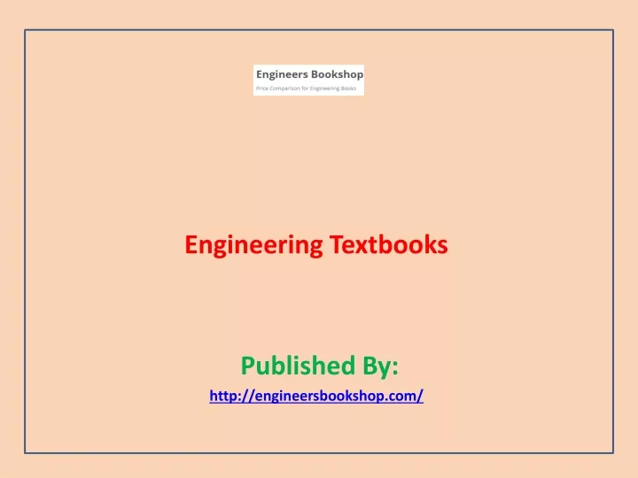 engineering textbooks published by http engineersbookshop com