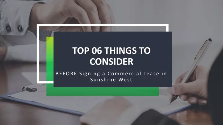 top 06 things to consider