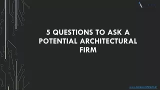 5 questions to ask a potential architectural firm