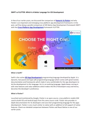 swift vs flutter which is a better language