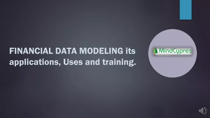 financial data modeling its applications uses and training