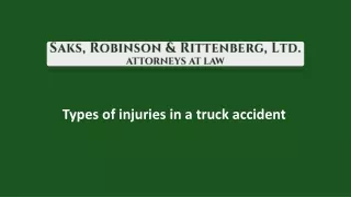 Types of injuries in a truck accident