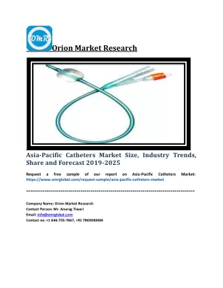 Asia-Pacific Catheters Market Size, Industry Trends, Share and Forecast 2019-2025