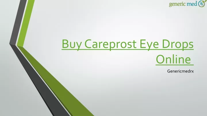 buy careprost eye drops online