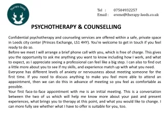 Top Women's Counselling Services Provider in Leeds