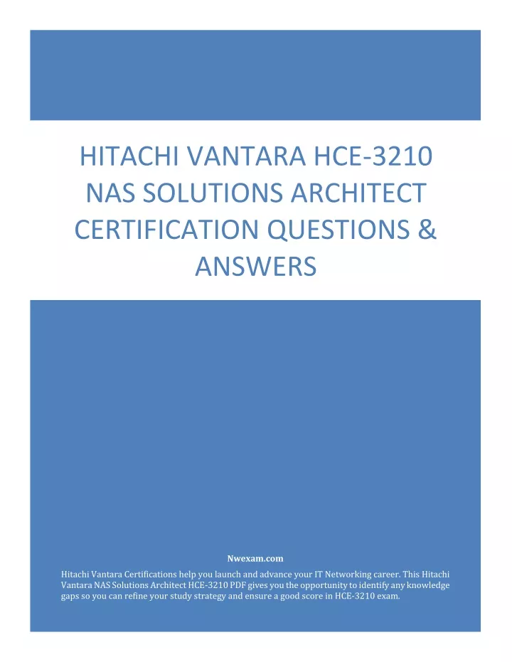 hitachi vantara hce 3210 nas solutions architect