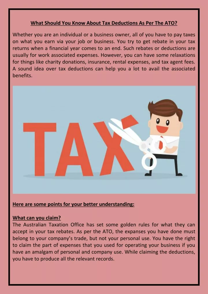 what should you know about tax deductions