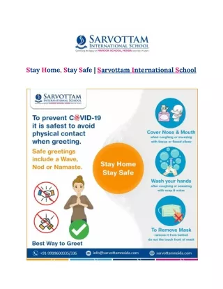 Stay Home Stay Safe | Sarvottam International School | PDF