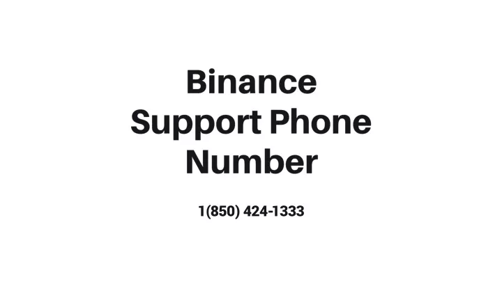 binance support phone number