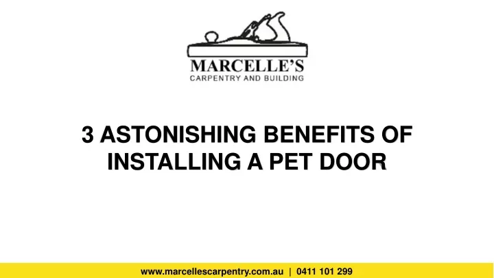 3 astonishing benefits of installing a pet door