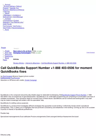 QuickBooks error support number  1-888-403-0506