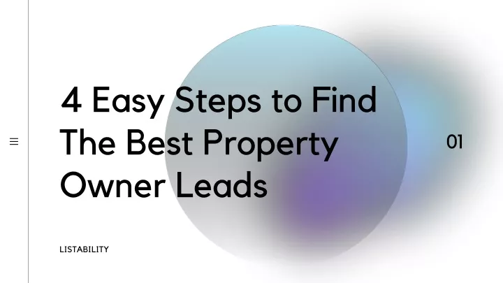 4 easy st eps to find the best property owner