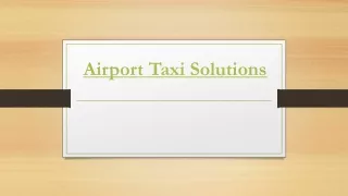 airport taxi solutions