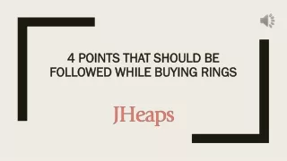 4 Points That Should Be Followed While Buying Rings