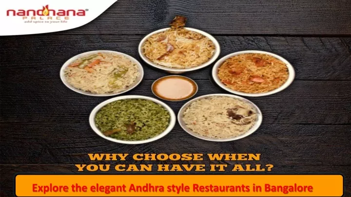 explore the elegant andhra style restaurants