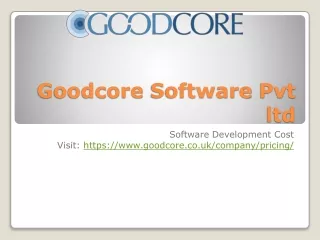 Goodcore Software - Software Development Costs