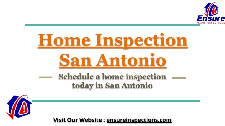 home inspection san antonio schedule a home