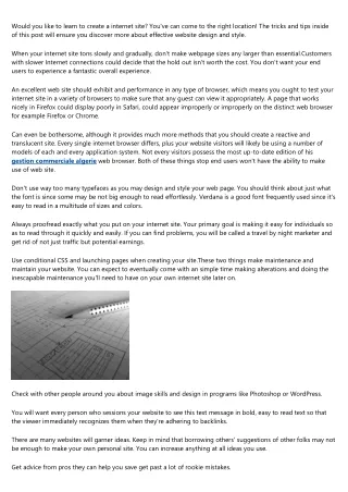 would you like to learn to create a internet site