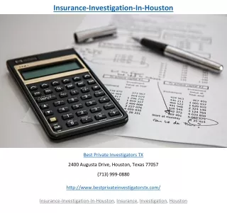 insurance investigation in houston