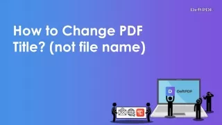 how to change pdf title not file name