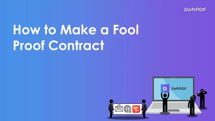 how to make a fool proof contract