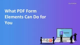 what pdf form elements can do for you