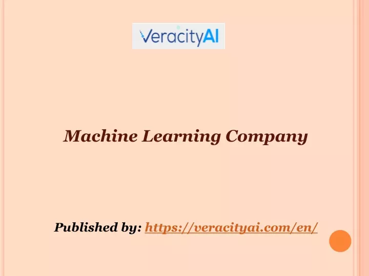machine learning company published by https