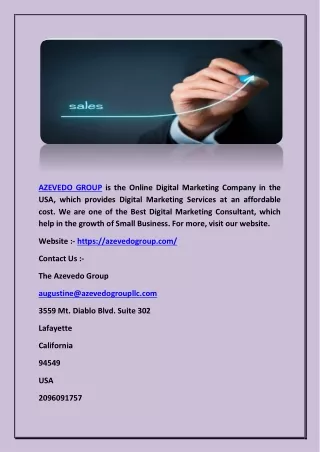 Digital Marketing Company in USA - AZEVEDO GROUP