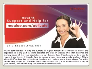 mcafee com activate calling the current