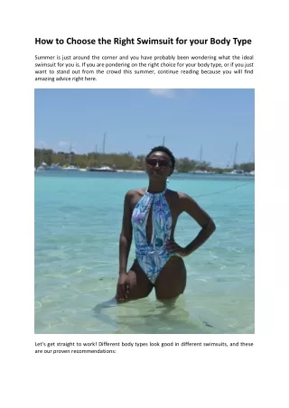 how to choose the right swimsuit for your body