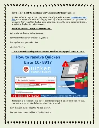 how do i get rid of quicken error