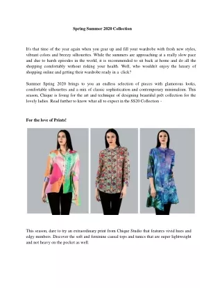 spring summer 2020 collection