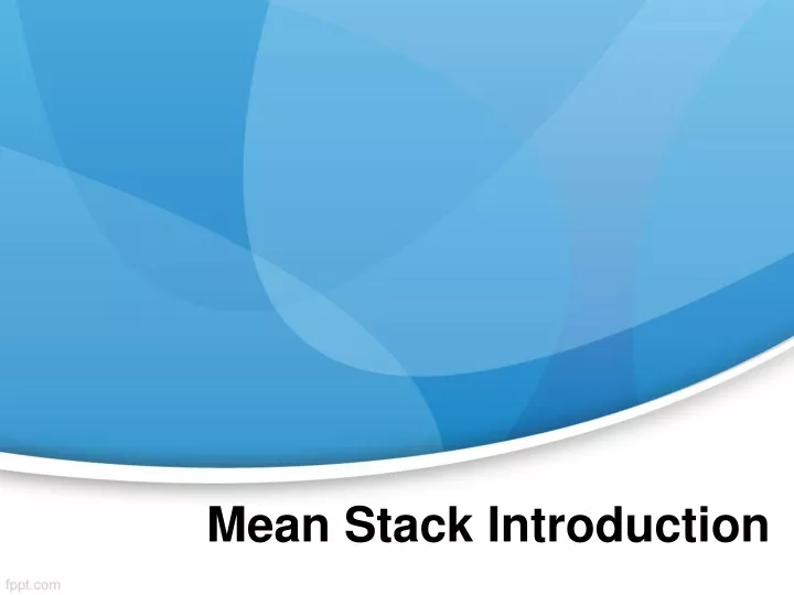 mean stack introduction