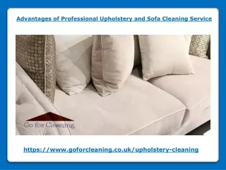 advantages of professional upholstery and sofa