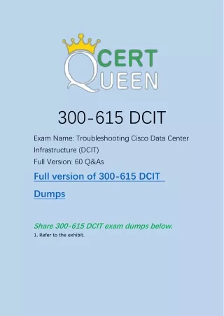 Cisco 300-615 DCIT Exam Dumps Questions