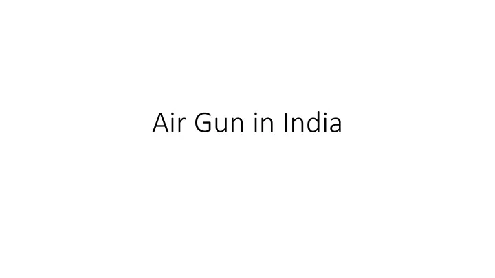 air gun in india