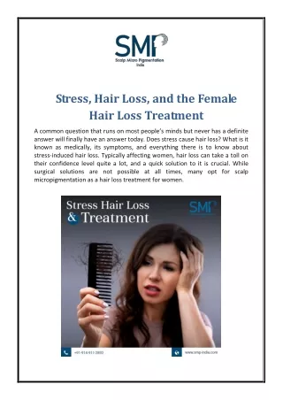 Stress, Hair Loss, and the Female Hair Loss Treatment