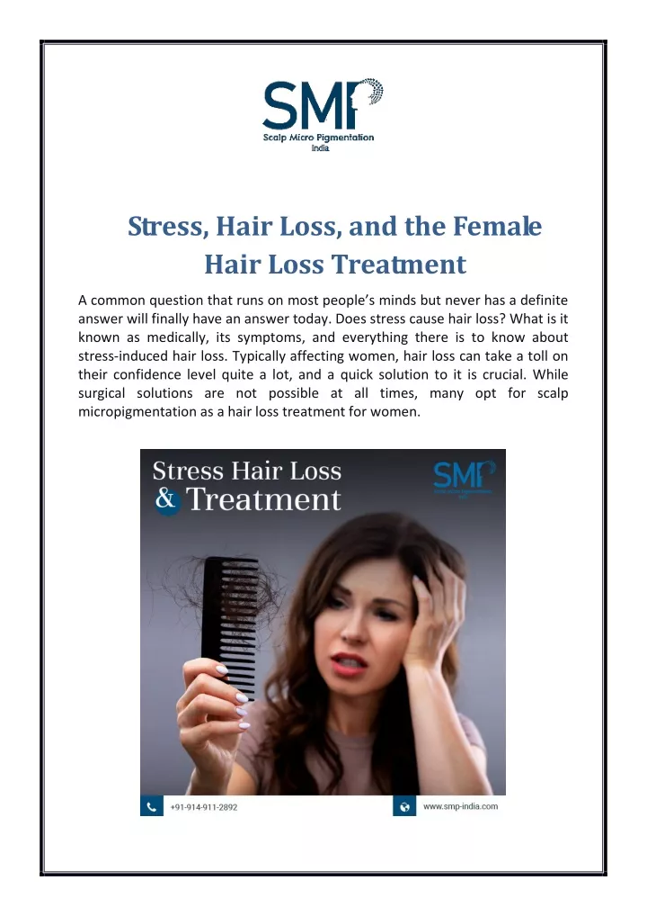 stress hair loss and the female hair loss