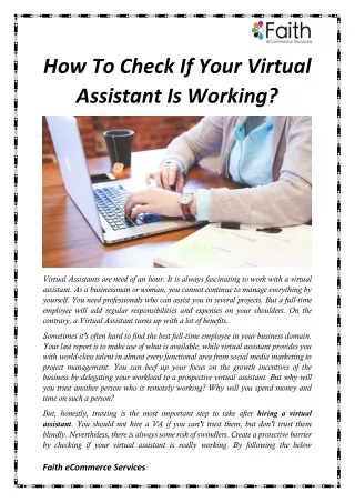 how to check if your virtual assistant is working