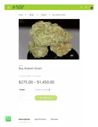 Buy Nukem Strain - Go Weed Online Store