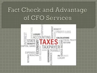 Fact Check and Advantage of CFO Services