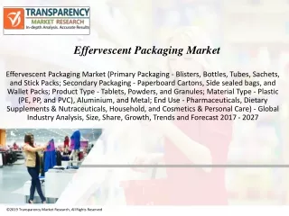 Effervescent Packaging Market by Growth Prospects, Size, Share, Trends, Forecast 2027